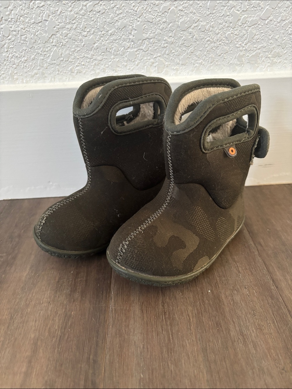 Bogs Baby Camo Handle Winter Boots - Dark Green